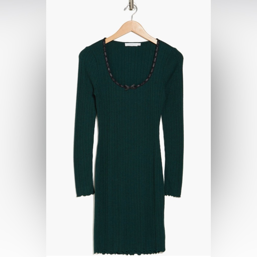 NWT Lush Brand Stretchy Bodycon Dress Long Sleeve Women’s Size Large - Picture 2 of 14